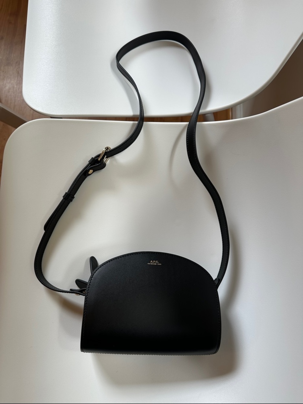 NWOT A.P.C. Black Mini Demi-Lune Bag